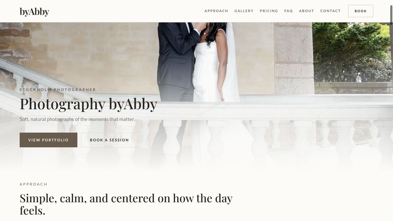 Förhandsvisning av Photography byAbbys webbplats